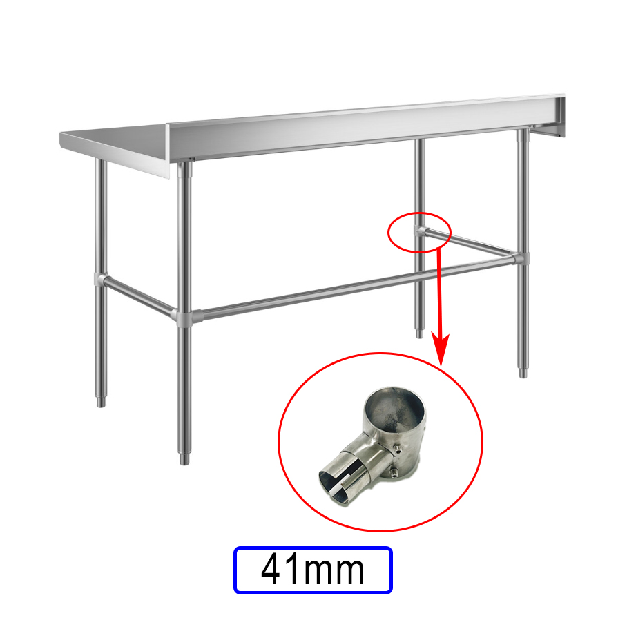 38/41mm Stainless Steel Commercial Table Reinforcement Accessory Corner Connector Pipe Fitting 