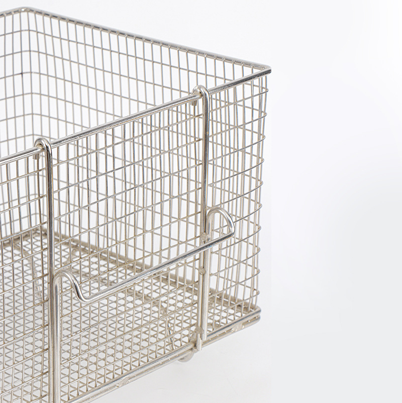 Square Frying Basket Large Capacity Frying Basket Kitchen Stainless Steel Frying Chicken Basket