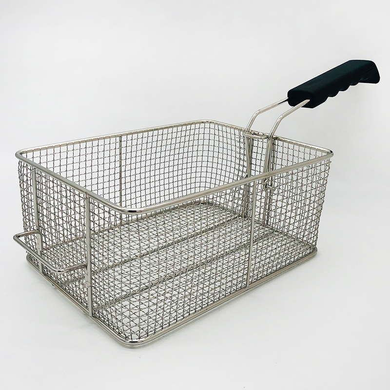 171 Wire Basket, Stainless Steel Long Handle Frying Basket, Western Restaurant Fried Chicken Basket