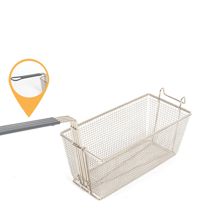LG-500A Frying Basket Large Capacity Electric Fryer Basket 201 Stainless Steel Frying Chicken Basket