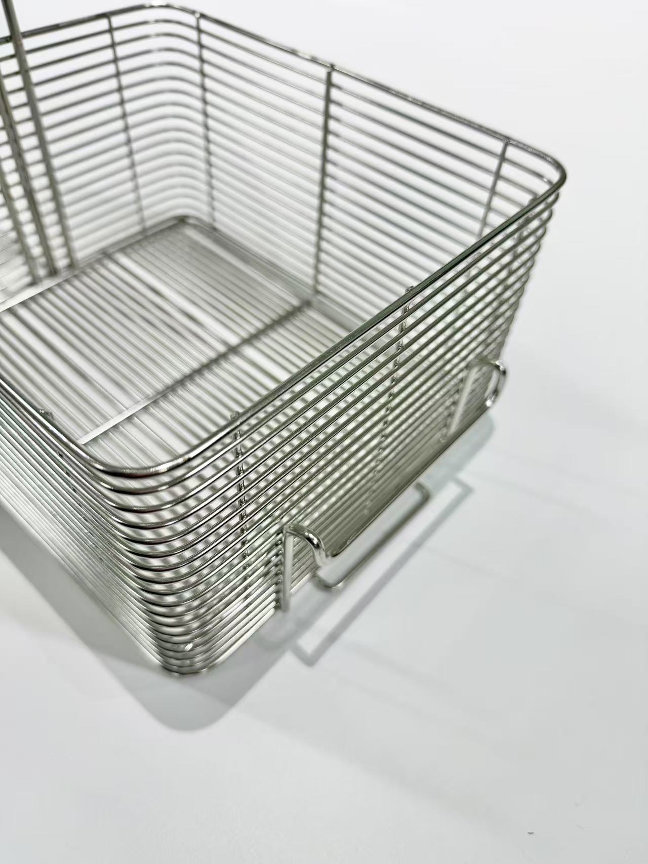 Wire Wound Stainless Steel Fryer Basket for Deep Fryers, Custom Sizes Available