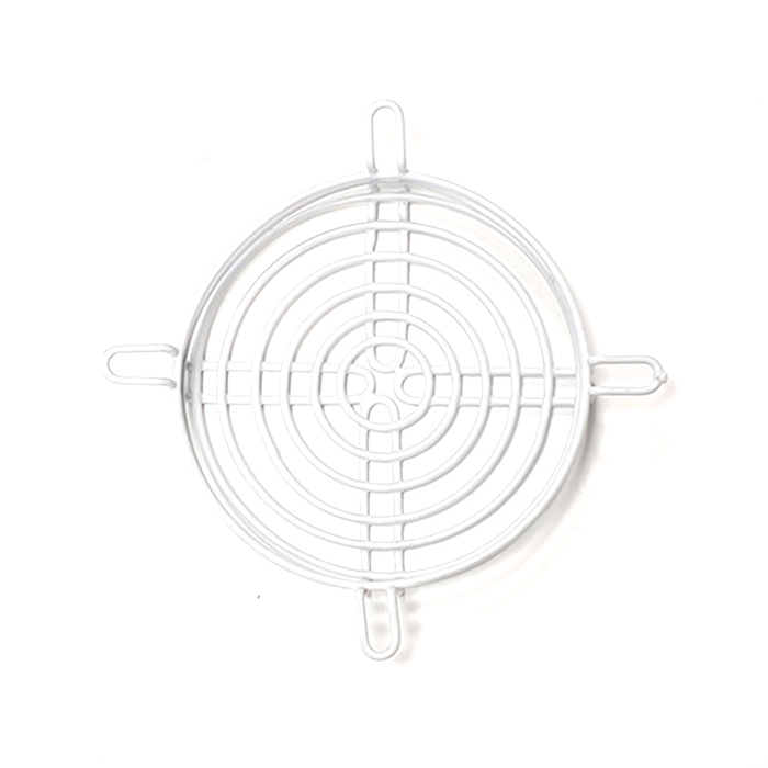 White Convex Fan Guard Raised Wire Mesh Fan Guard Cover for Circular White Cooling Fan Grill