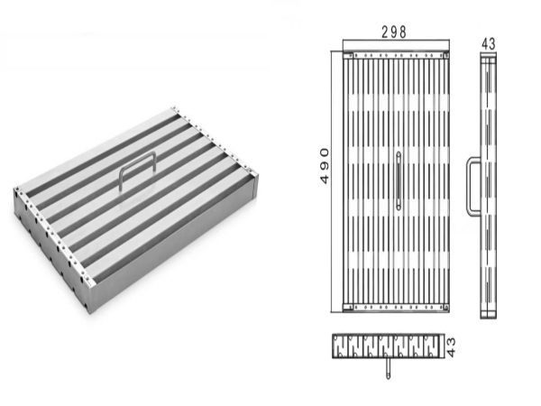 Dimensions of the Stainless Steel Grease Filter