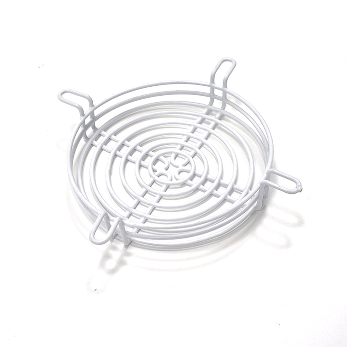 White Convex Fan Guard Raised Wire Mesh Fan Guard Cover for Circular White Cooling Fan Grill