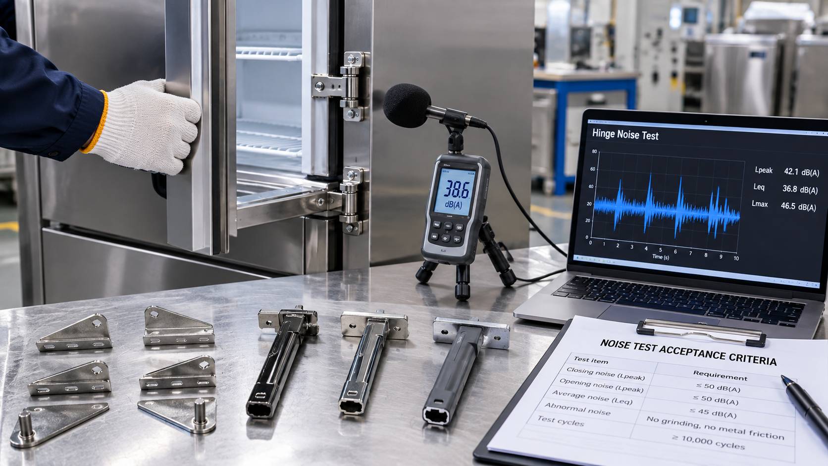Commercial Refrigerator Hinge Noise Testing How to Set Acceptance Criteria Before OEM Production