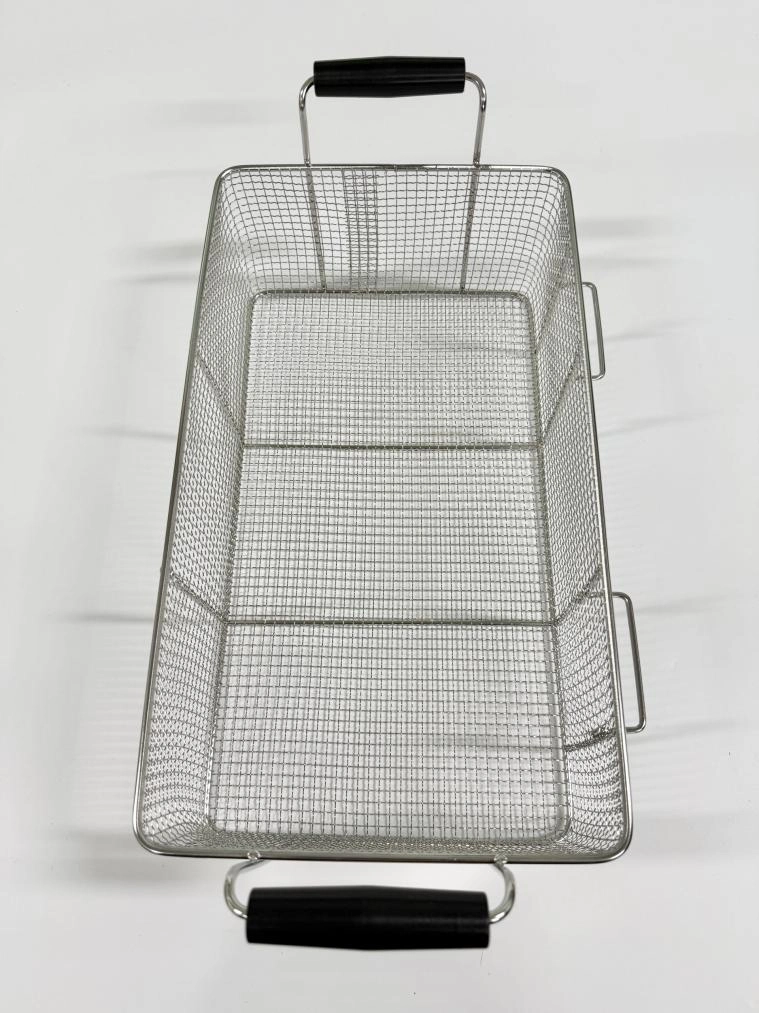 Commercial stainless steel fryer baskets with different surface finishing options