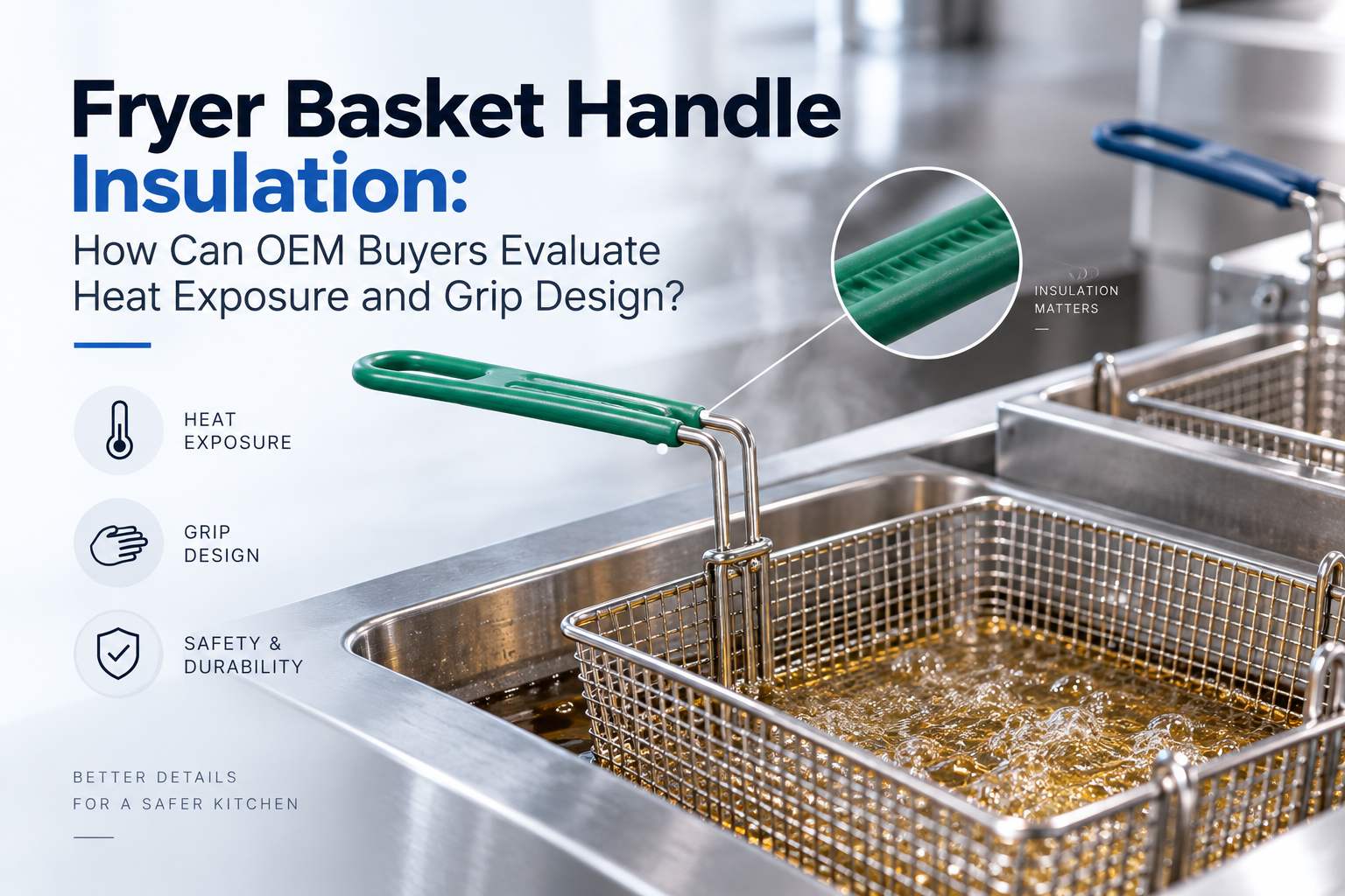 Fryer Basket Handle Insulation How Can OEM Buyers Evaluate Heat Exposure and Grip Design