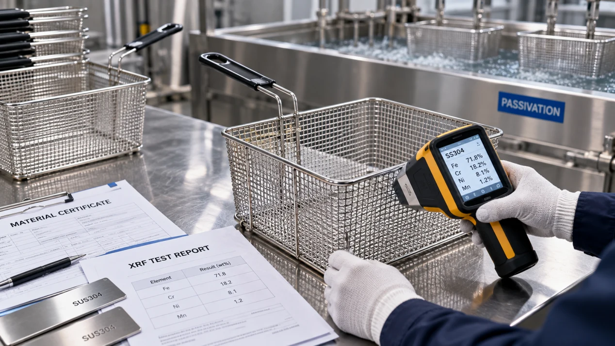 Stainless Steel Passivation Requirements for Commercial Fryer Baskets
