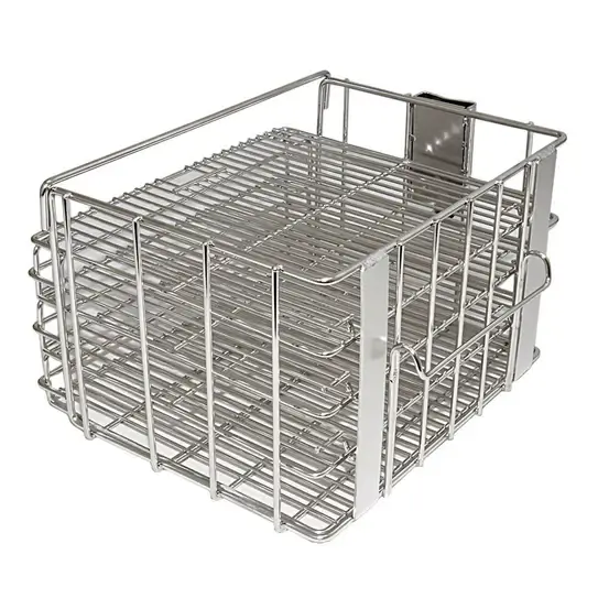 stainless steel commercial fryer basket frame and welded joint inspection