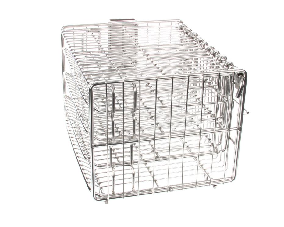 Multi-layer fryer basket with tier supports and loading spaces for commercial frying applications